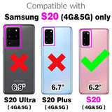 For Samsung Galaxy S20 5G Case With Magnetic Ring Holder Stand Heavy Duty Full Body Hybrid Silicone Shockproof Cover Accessories Gaxaly S 20 5G Uw 6.2 Inch (Without Screen Protector) ?Purple?