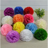 50 Artificial Silk Carnation Flower Head With Stems Set,Vase Fillers For Bridal Wedding Party Birthday Cake Ornaments,Diy Wrist Corsage, 3" Multiple Petals Heads (Pure White)