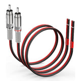 Rca Plug To Speaker Wire Adapter,(14Awg,3Ft) Thicker Pure Copper Speaker Wire