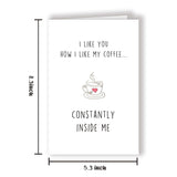 Funny Valentine’S Day Card For Husband Boyfriend, Naughty Sexy Anniversary Card, I Like You How I Like My Coffee...