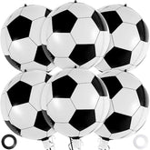 6 Pc 22" Large Metallic Sphere Soccer Balloons Foil Mylar Football Party Decor