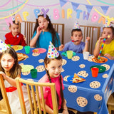 2 Sheets Cookie Birthday Party Supplies Cookie Tablecloth 54 X 108 Inch Plastic Table Covers For Birthday Party Decorations
