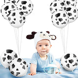 20 Pieces Cow Balloons Latex Balloons Funny Print Cow Balloons For Children'S Birthday Farm Party Decoration Supplies