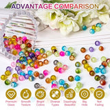 1200PCS 6mm Crack Glass Beads β 24 Colors for Jewelry & Bracelet Making
