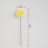Artificial Chrysanthemum Ball Flowers Hydrangea Arrangement Bouquet Presents Decor 10Pcs Without Vase (Yellow)