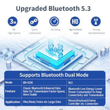 Long Range Usb Bluetooth 5.3 Adapter For Pc, Wireless Dongle Enhanced Antenna For Laptop Desktop Computer Windows 11 10 8.1 7, Linux, Pair N Play Headphones Speaker Mice Keyboard Controller