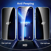 Anti Peeping Case For 13 Pro Max, 360 Degree Protection Cover, Privacy Tempered Glass Anti-Spy Case Cover, Magnetic Adsorption Bumper Metal Frame Case For 13 Pro Max (Gold)