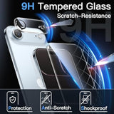 JETech Screen Protector for iPhone 17 Air with Camera Lens Protector, Easy Installation Tool, 9H Hardness Tempered Glass Film, HD Clear, 6.5-Inch Display, 2-Pack Each