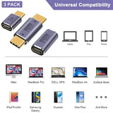 Usb C Extender Adapter (3 Pack), 40Gbps Usb C Coupler, Usb C Male To Female Ad