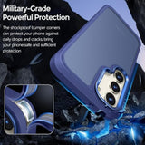 For Samsung Galaxy S23 Case, Frosted Anti-Slip Shockproof Durable Case For S23 With Translucent Silky Feel Pc Back, Soft Silicone Edge And Metal Camera Protection, Matte Blue