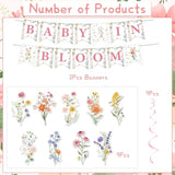 Baby in Bloom Floral Banner - Wildflower Theme Baby Shower Decor for Girls