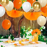 Orange White Gold Balloon Arch Kit: 122 Piece Party Decorations