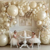 Ivory & Pearl White Balloon Garland Kit for Neutral Baby Shower, Wedding, or Party Decor