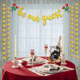 Be Our Guest Gold Sign Banner, Reception Banner For Beauty And The Bea