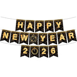 Happy New Year 2026 Banner Sign Party Backdrop Decor