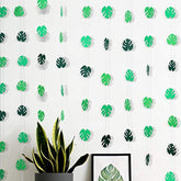 4 Pieces 13 Feet Palm Tropical Banner Palm Leaf Banner Hawaii Luau Par