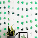 4 Pieces 13 Feet Palm Tropical Banner Palm Leaf Banner Hawaii Luau Par