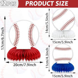 12PCS Baseball Party Decorations β Honeycomb Centerpieces for Sports Themed Party
