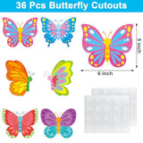 36 Pcs Spring Flower Cutouts Springtime Bloom Floral Cutouts For Spring Classroom Bulletin Board School Tea Party Decoration Diy Art Craft (Flower)