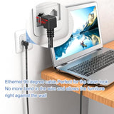 2Pack 90 Degree Cat6A Ethernet Cable Shielded Rightangle Down/Up 3Ft, Cat6 Net