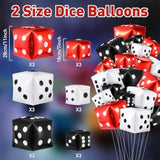 18Pcs Jumbo Dice Foil Balloons, Casino Theme Decor for Party & Game Night