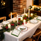 60Pcs Christmas Party Paper Plates Xmas Snowflake Disposable Merry Christmas Tableware Decoration Red Xmas Tree Paper Dishes For Party Supplies Serve 20