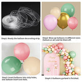Sage Green Pink Balloon Garland Arch Kit, 116Pcs Retro Pink Apricot Me