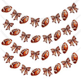 Football Party Decorations Banner Set - 4Pcs Hanging Garland Banners Paper Cutouts For Birthday, Sports Themed Game Day Tailgate Supplies Classroom Home Decor