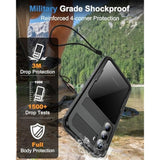 Samsung Galaxy S23 IP68 Waterproof Case, Black