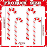 4 Pieces Inflatable Christmas Candy Canes Decorations Set Jumbo Xmas Red White Candy Pvc Balloons Diy Candy Cane Balloons Ornaments For Indoor Outdoor Decor New Year Winter Holiday Supplies