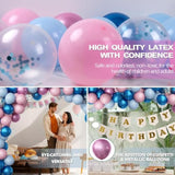 Gender Reveal Decorations Balloons Set, 62Pcs Pink And Blue Balloons For Boys Or Girls Gender Reveal Baby Shower Birthday Party Decorations, 12 Inch