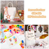 25Pcs White Gift Bags 8X4.25X10.5 Kraft Paper For Gifts, Shopping Retail Merchandise Grocery Sacks, White Paper Bags With Handles Bulk Medium