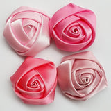 30Pcs Assorted Satin Ribbon Rose Flowers Bows Craft Mix Lots (Ribbon R