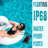 Ipx8 Floating Waterproof Phone Pouch 2 Pack-Up To 8.0"?Floating Phone Case For Iphone Andriod, Dry Bags For Vacation Beach Pool Kayak Cruise Travel Essentials (Black White 2 Pack)