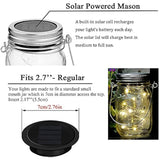8 Pack Mason Jar Lights, 20 Led Solar Colorful Fairy String Lights Lids Insert For Garden Deck Patio Party Wedding Chris