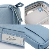 Folio Mini Small Tech Gear Pouch With Label Identification For Daily Travel, Gym, Work Organizer For Cables Chargers, Electronic Accessories (Arctic Blue)