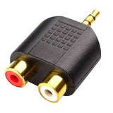 3.5 Mm Trs To Dual Rca F (2-Pack), 3.5Mm Stereo Male To Dual Rca Female Audio Breakout Adapter