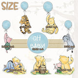 16Pcs Classic Winnie Centerpieces For Baby Shower Decorations Boys Oh Baby Table Centerpieces For Boys Baby Shower Party Decorations