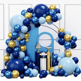 134pcs Blue Balloon Arch Kit β Navy Blue & Gold Balloons for Parties Events