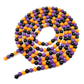 10FT Halloween Wooden Bead Garland, Orange Purple Black Wood Beads Party Decoration