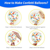 Carnival Balloon Kit, 65pcs Red, Yellow, Blue & Confetti Balloons for Parties