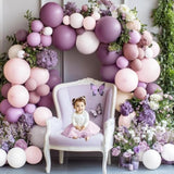 81pcs Purple & Pink Balloon Arch Kit for Baby Shower, Wedding and Boho Party Decor