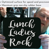 Teacher Mousepad Teaching 9" Mousemat - Lunch Ladies Rock Lunch Lady Squad Back To School Gift Office Poster Funny Computer Mouse Mat Mouse Pad