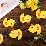 8Pcs Duck Garland Banner, Double Sided Cute Rubber Duck Banner Photo Backdrop Flag Perfect Birthday Themed Party Favors Hanging Decorations And Photo Booth Props (Yellow)