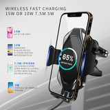 Wireless Car Charger, Qi Auto-Clamping Air Vent Dashboard Car Phone Holder & Qc3.0 Car Charger, 15W Charging For Iphone 13/12/11/11 Pro Max?Compatible For Galaxy S10/S10+/S9