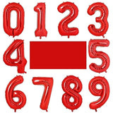 40-Inch Red Number 2 Balloon Large Foil for Birthday Anniversary Party Decor