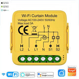 Wifi Smart Garage Door Controller Module, Tuya Smart Life, Ac 100-240V, Single Channel With Mounting Kit, Ce Certified, Yellow (1Ch Curtain Wifi Ac)