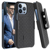 Compatible With Iphone 13 Pro Max 5G Holster Case Combo Shell Slim Rugged Case With Kickstand Swivel Belt Clip Holster Shockproof Cover Case For Iphone 13 Pro Max 5G(6.7 Inch) 2021,Black