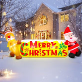 10Ft Christmas Inflatables Outdoor Decorations Santa And The Deer,Blow Up Yard Decorations With Led Light Up For Xmas,Ou
