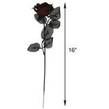 10 Pcs Artificial Roses Bouquet Faux Black Roses Bundles Fake Flowers Realistic Flowers Arrangements Halloween Decor (Maroon, 10)